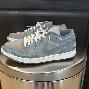 Jordan Gray and White Sneakers